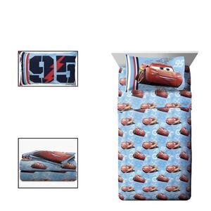 Disney/Pixar Cars 95 Full 4-Piece Sheet Set with Lightning McQueen open box